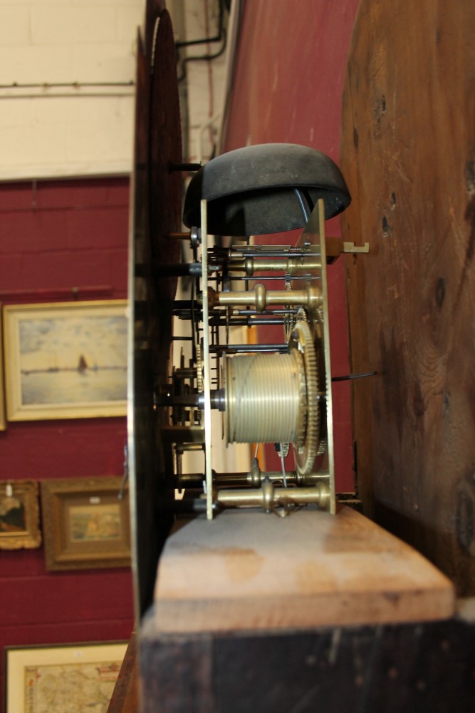 Late 18th century eight day longcase clock with brass arched dial, by John Chance, Chepstow, - Bild 3 aus 5