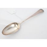 Unusual 18th century provincial silver Old English pattern picture-back tablespoon,