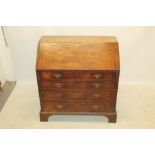 George III mahogany bureau,