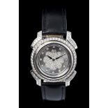 A diamond set quartz wristwatch, by The Royal Diamond, the circular dial with pavé set diamonds,