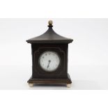 Regency pocket watch holder converted to table clock - eight day French movement and white enamel