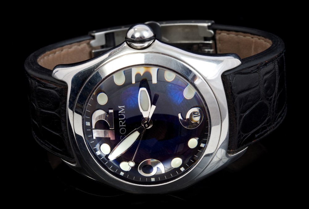 Gentlemen's Corum Boutique Bubble wristwatch with black dial, - Image 3 of 4