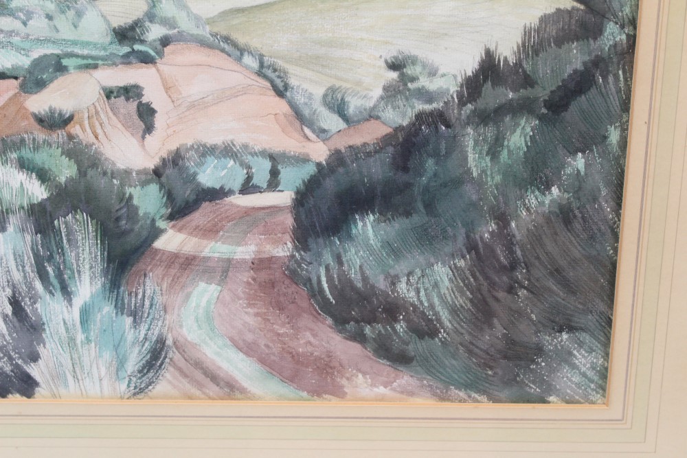 *John Nash (1893 - 1977), pencil and watercolour - The Ferriers, Bures, signed and dated '62, - Image 4 of 6