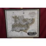William IV period hand-coloured engraved map of Essex, by C. & I.