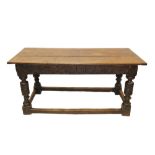 17th century oak refectory table,