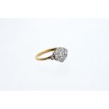 1920s diamond cluster ring,