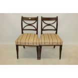 Set of four Regency mahogany dining chairs,