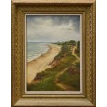 John Moore of Ipswich (1820 - 1902), oil on canvas - beach scene, signed,