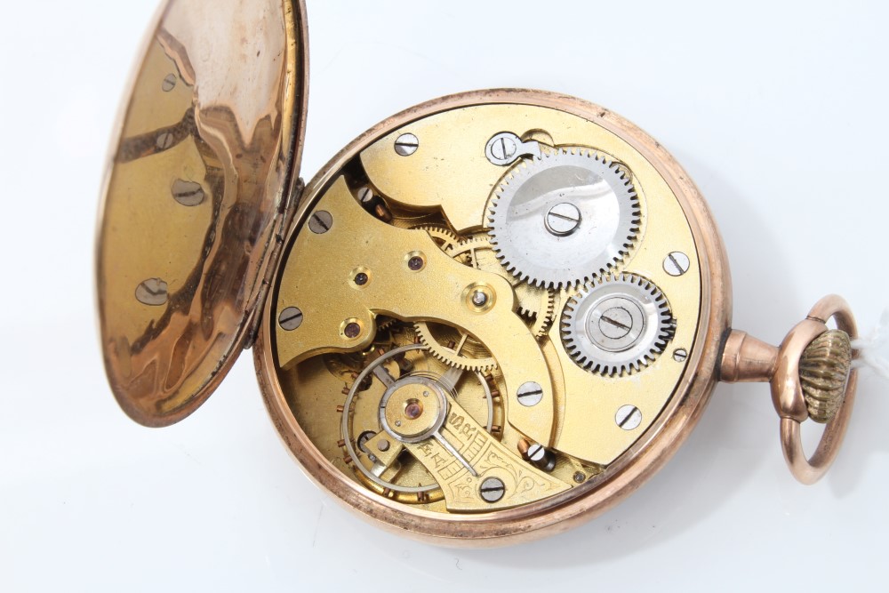 1920s Swiss gold (9ct) open face pocket watch with keyless movement, - Image 3 of 3