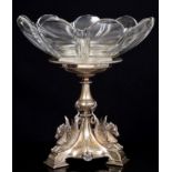 Victorian silver table centrepiece of circular form,
