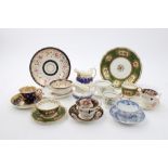 Group of Regency teaware - mostly Coalport - various patterns (20 pieces) CONDITION