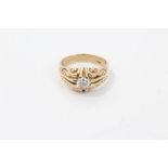 Gold (9ct) diamond single stone ring with a brilliant cut diamond estimated to weigh approximately