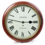 Victorian wall dial by Hopwood, Colchester with white painted dial with Roman numerals,