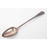 George III silver Old English pattern serving spoon with engraved initial (London 1804),