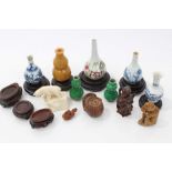 Collection of 18th / 19th century Japanese and Chinese miniature porcelain 'Toy' vases,