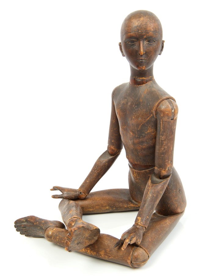 Late 19th / early 20th century carved wood jointed artists' model, - Image 5 of 7