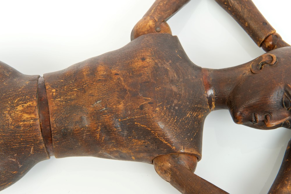 Late 19th / early 20th century carved wood jointed artists' model, - Image 3 of 7