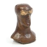 *Dame Elisabeth Frink (1930 - 1993), bronze - Chesspiece - King goggle head,