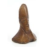 *Dame Elisabeth Frink (1930 - 1993), bronze - Chesspiece - Bishop goggle head,