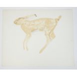*Dame Elisabeth Frink (1930 - 1993), lithograph - 'Hare', from the Wild Animals series, unsigned,