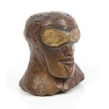 *Dame Elisabeth Frink (1930 - 1993), bronze - Chesspiece - Pawn goggle head,