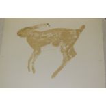 *Dame Elisabeth Frink (1930 - 1993), lithograph - 'Hare', from the Wild Animals series, unsigned,