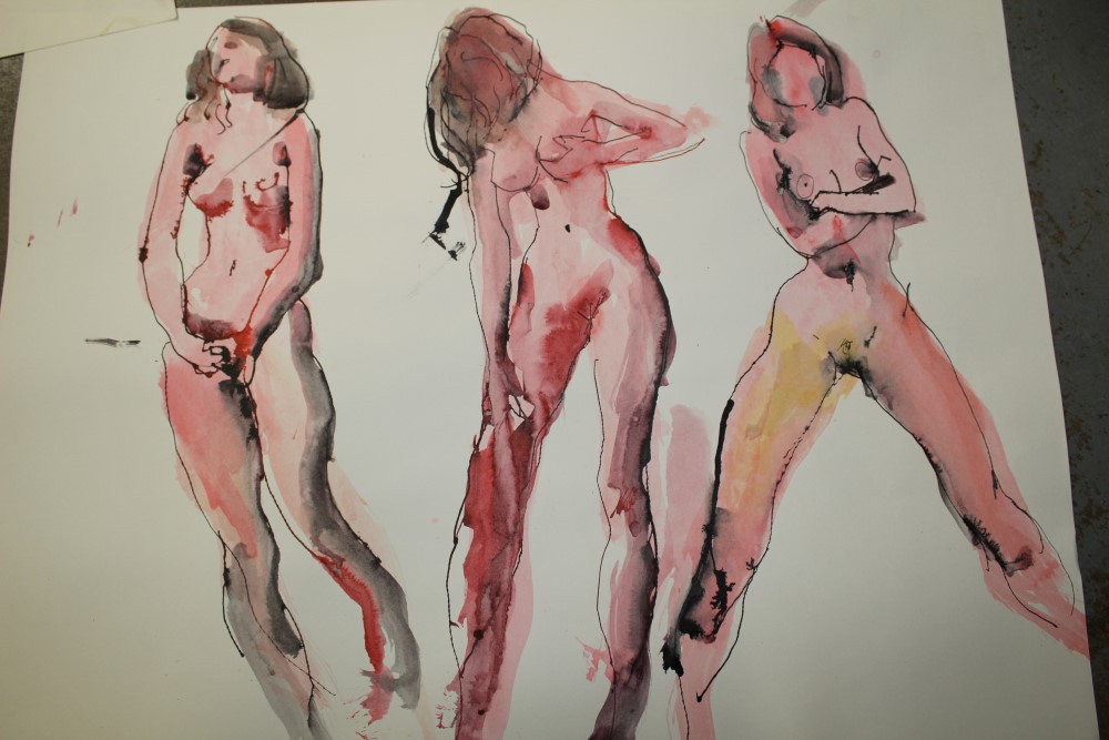 Peter Collins - large quantity of unframed works on paper, predominantly life drawings, - Image 2 of 4