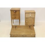 19th century pine clerks desk with hinged slope,