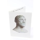 *Dame Elisabeth Frink (1930-1993) printed Christmas card - 'Green Man 1991' inscribed by Frink