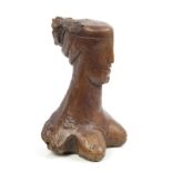 *Dame Elisabeth Frink (1930 - 1993), bronze - Chesspiece - Queen goggle head,