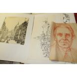 Peter Collins, large quantity of unframed works on paper - predominantly life drawings,