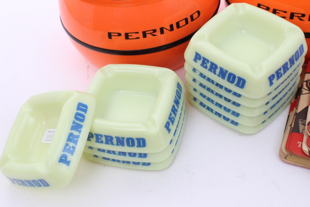 Pair 1960s / 1970s Pernod advertising ice buckets in the form of curling stones, - Image 3 of 4