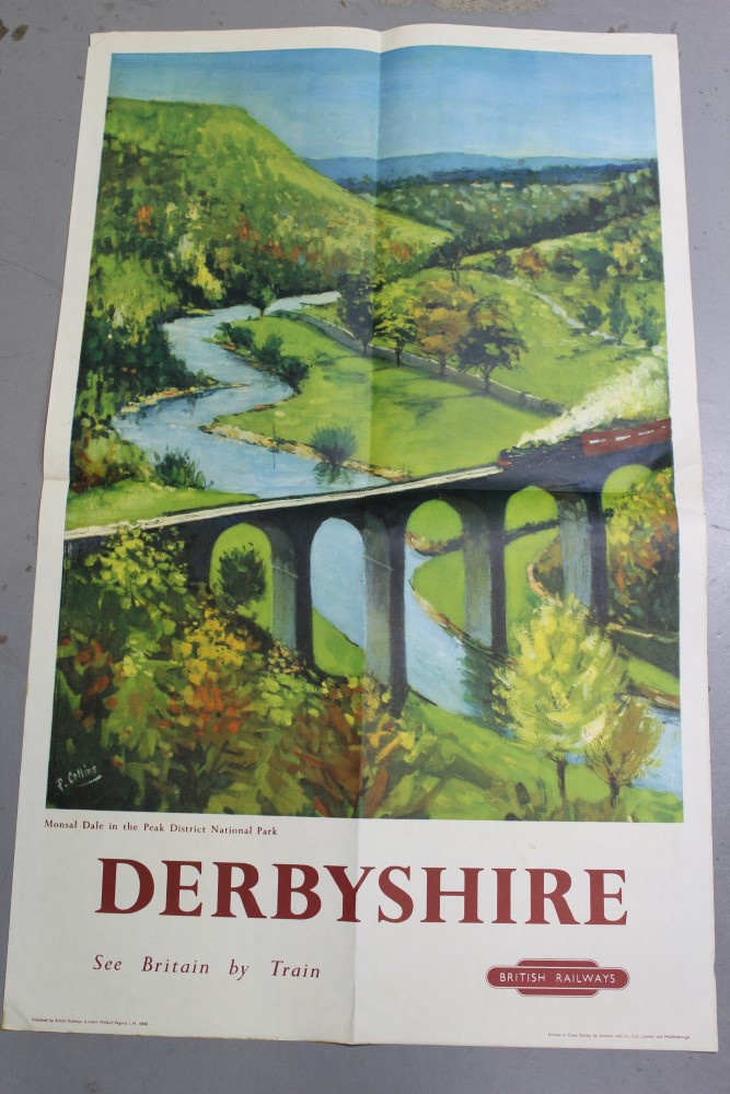 After Peter Collins, British Railways poster, circa 1950s, 'Derbyshire', 102cm x 63cm,
