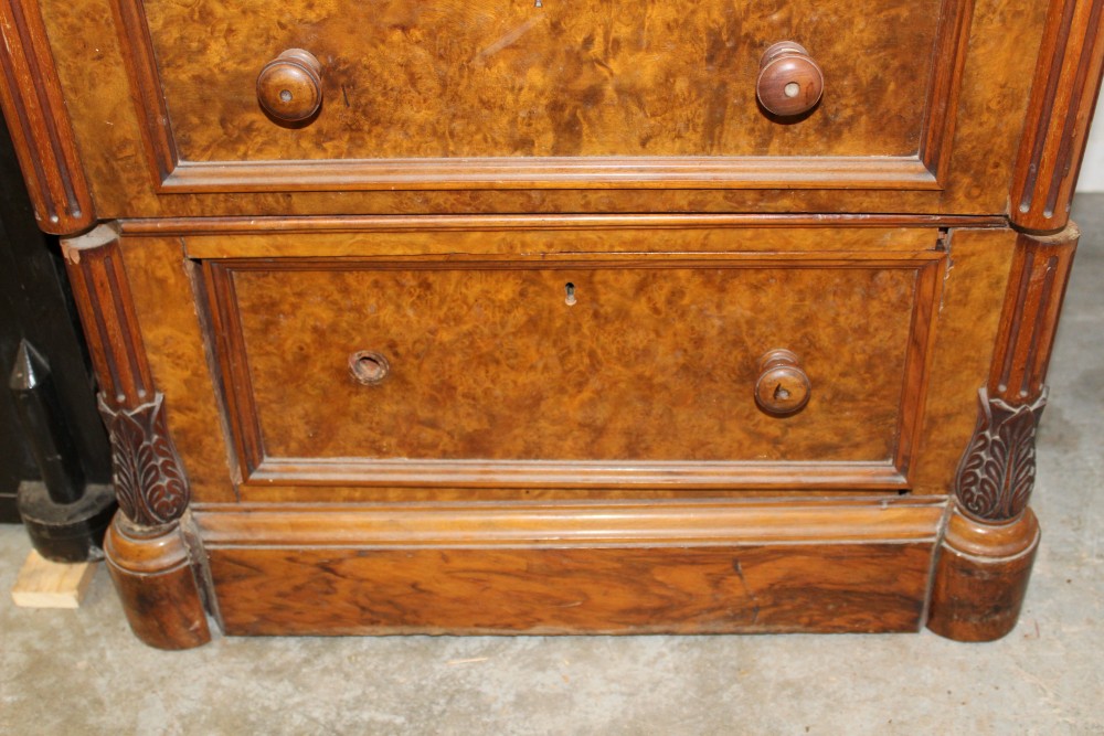 Fine quality Victorian walnut safe - disguised as a Wellington chest, - Image 5 of 6