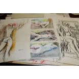 Peter Collins, large quantity of unframed works on paper - predominantly life drawings,