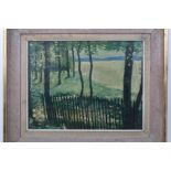 Peter Collins, oil on canvas - landscape, signed, 36cm x 46cm, framed,