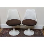 Set of four stylish white plastic dining chairs by Waltemheimer Kunststoffwerke,
