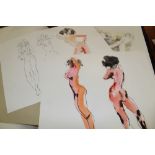 Peter Collins - collection of unframed works on paper - predominantly life drawings - various