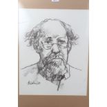 Peter Collins, collection of ten self portraits on paper, together with another oil sketch on board,