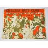 Follower of Toulouse-Lautrec - lithograph poster for the Chelsea Arts Club Ball, 58cm x 81cm,