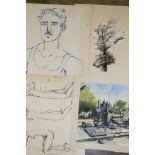 Peter Collins, large quantity of unframed works on paper - predominantly life drawings,