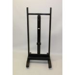 Late 19th century ebonised adjustable artists' easel,