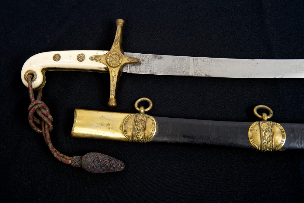 William IV 1831 pattern General Officers' Mameluke sword with ivory grips, - Image 2 of 2