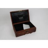 Fine Victorian leather covered despatch box with gilt tooled 'Rr.