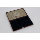 Victorian fitted medal box with velvet-lined interior,