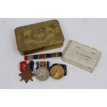 First World War trio - comprising 1914 -1915 Star, named to 17479 Bmbr: A. C. Sartain. R.F.A.