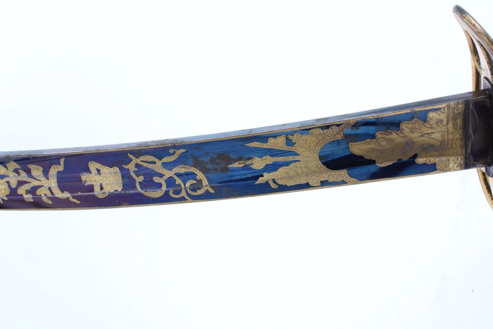 Good George III 1803 pattern Infantry Officers' sabre with gilt copper lion's head hilt with - Image 5 of 22