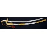 Fine Victorian Officers' Mameluke sabre of the 2nd West York Yeomanry Cavalry,