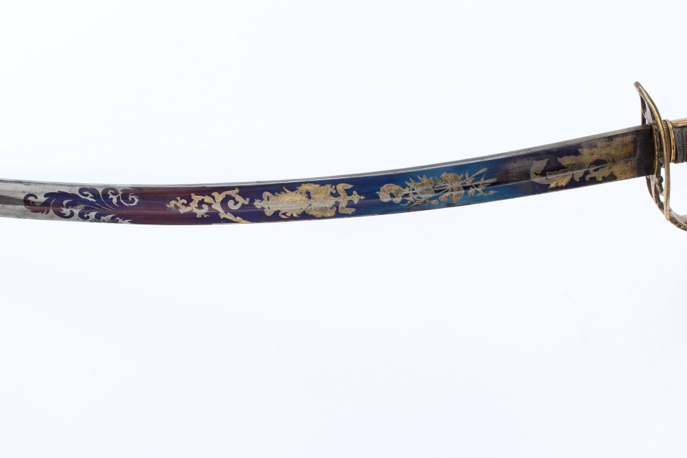 George III 1803 pattern Infantry Officers' sabre with gilt copper lion's head hilt with crowned GR - Image 7 of 23