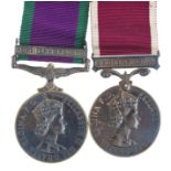 Elizabeth II Army Long Service and Good Conduct pair - comprising General Service medal (post-1962